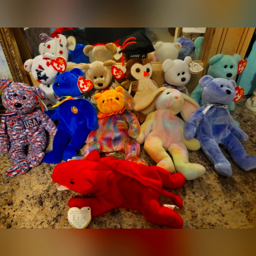 Ty Beanie Baby Collection. Eleven Beanie Babies. All With Tags.